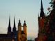 Sommerabend in Halle an der Saale - Wolfgang Bergter - - auf Leinwand - Stadtansichten-Abend-Sommer - 