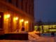 Winter auf dem UniversitÃ¤tsplatz in Halle / Saale - Wolfgang Bergter - - auf Leinwand - Stadtansichten-Landschaft-Abend-Winter - 