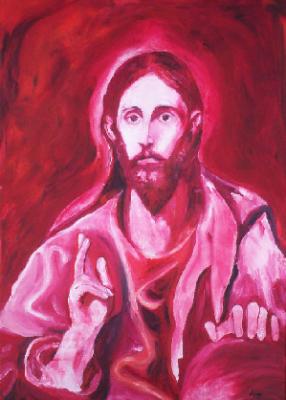 jesus in rot -  Milan art - Array auf Array - Array - 