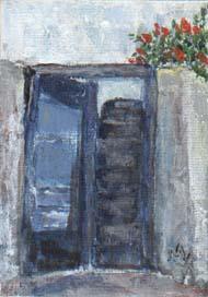 Paros Impression-Blue door (2001) -Marlies Vetter- -  MAVE - Array auf Array - Array - 