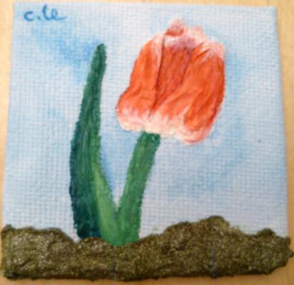 -ein kleines kunstwerk-tulpe - c. lemke -  auf  - Array - 