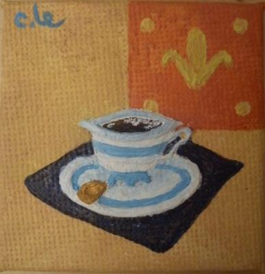 -ein kleines kunstwerk- tasse kaffee- - c. lemke - Array auf Array - Array - Array