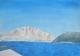 Winterliche Ruhe am Attersee - Barbara Lohninger - Acryl auf Papier - Berge-Schnee-See-Winter-Sonne - 