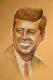 John F. Kennedy - Tim Lauer - Aquarell auf Papier - Gesichter - Realismus