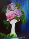 ROSEN in der Glasvase - Monika  Pogoda - Acryl-Ãl auf Leinwand - Blumen - GegenstÃ¤ndlich-Naturalismus-Realismus