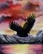 Seeadler - Katja Humbs - Acryl auf Leinwand - VÃ¶gel-Berge-Himmel-See-Stimmungen - Realismus