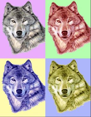 PopArt Wolf - Nicole Zeug - Array auf  - Array - 