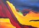 Blutendes Land - Monika Hartz - Acryl auf Leinwand - Abstrakt-Fantastisch-Landschaft - 