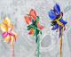 3 x borretsch - Sabine Kaufmann - Acryl auf Leinwand - Blumen - 